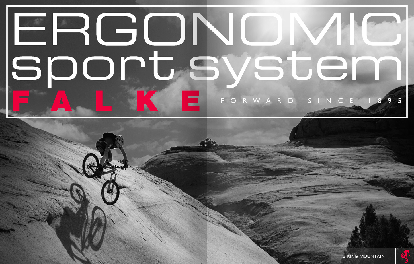 double-page avec visuel sport live - biking mountain